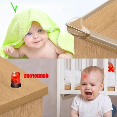 Veilige Hoek- en Randbescherming voor Baby's, Zelfklevende Siliconen Bescherming voor Tafel en Meubels, 1 m Breed, Transparant en Duurzaam