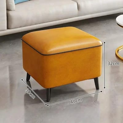 Kruk Thuis Licht Luxe Lage Krukken Deurgang Schoenen Wisselkrukken Vierkante Kruk Woonkamer Sofa Zijbank Lederen Poefs Poef