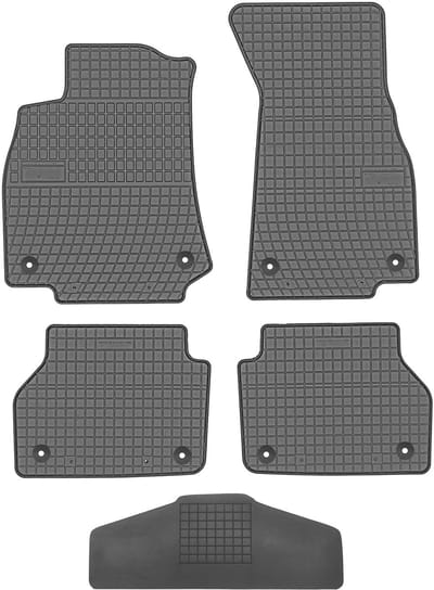 Max-Dywanik Frogum Serie - Rubber Automatten - Audi A7 II C8 - Voor en Achter - Zwart