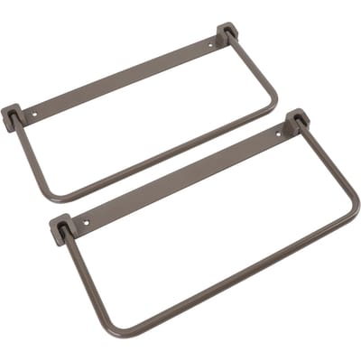 Paar Opvouwbare RV Schoenenrekken Ruimtebesparend Aluminiumlegering Wandmontage Schoenenorganizer Hangende Schoenenopbergplank voor Brown
