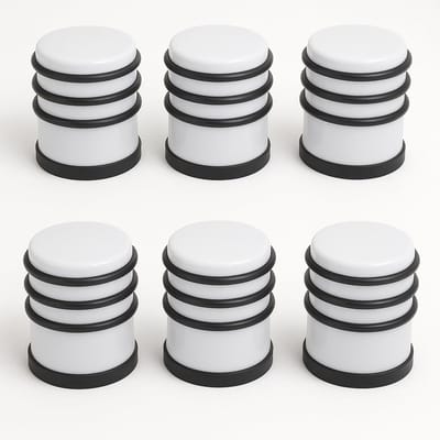 Stopdeurhouder - Wit - Metaal - Set van 6