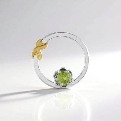 Cavill - Zilveren hanger - 925 Sterling zilver met Platina plating - Sfeen 0,464 ct Madagaskar briljant geslepen - Elegant 21x20 mm