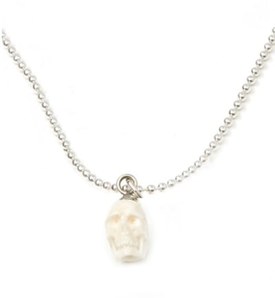 IbizaMen KIDS - Jongens - ketting - ballchain - rvs - schedel small - van bone