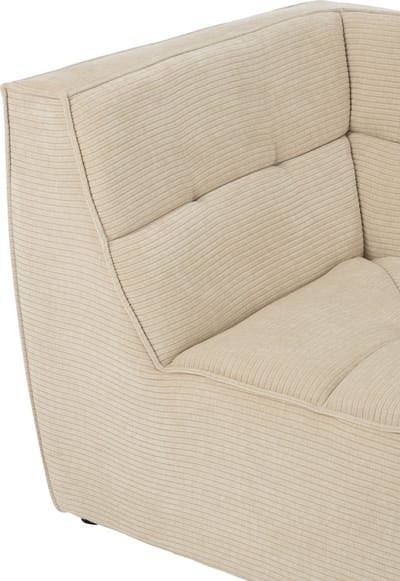 J-Line hoekzetel Grid - hout/schuim - beige