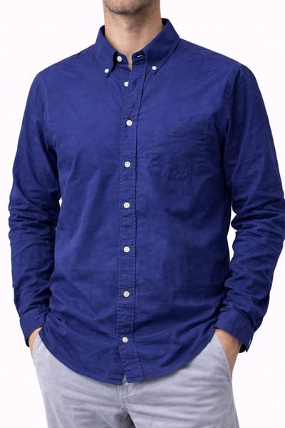 Overhemd J. Harvest & Frost Indigo Bow 31 Slim Fit – Donkerblauw – Maat L (41/42)