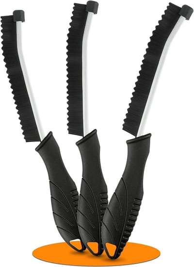 Set van 3 voegenborstels met harde nylon haren en ergonomisch handvat voor grondige reiniging