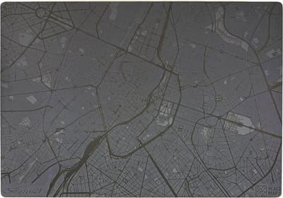 Place Maps Placemat Stadskaart Rotterdam - Kunstleer - Zwart - 1 Stuk