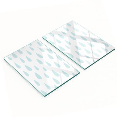 Glazen decoratieve serveerplanken voor snacks Kropelka 2x40x52 cm