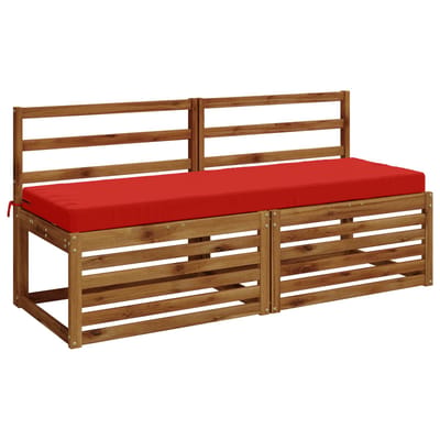 vidaXL - 2-delige - Bankkussens - SOEST - 2 - st - 100% - Polyester - Rood