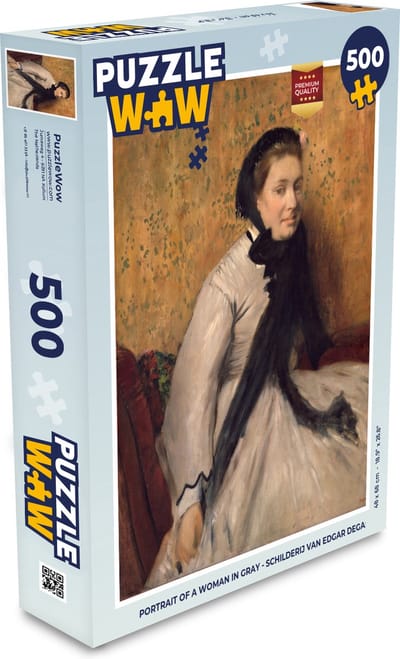 Puzzel Portrait of a Woman in Gray - Schilderij van Edgar Degas - Legpuzzel - Puzzel 500 stukjes