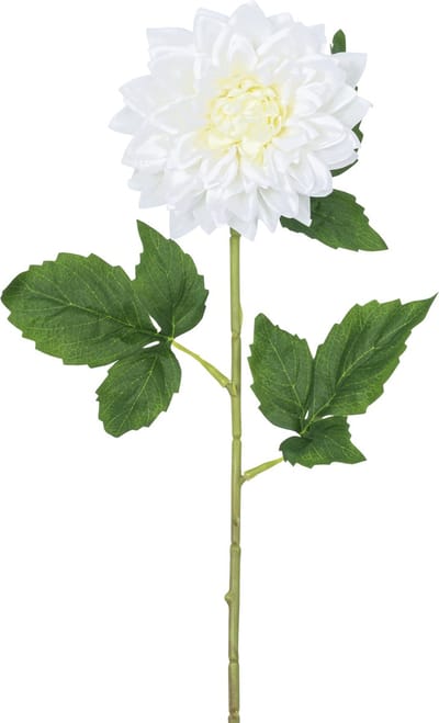 Easyplants | Kunstbloem Dahlia Real Touch wit 54 cm | Zijde | Nepbloemen | wit | Onderhoudsvrij | Kant-en-klaar