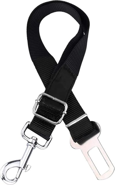 Waledano® Honden Verstelbare veiligheidsgordel|Huisdier Autogordel|Kattenriem|Hondenriem|Autoveiligheidsgordel|Zwart