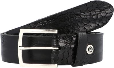 b.belt Riem Bela Ledergürtel W100 Schwarz Zwart