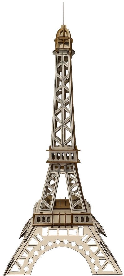 Eiffeltoren - 3D Puzzel met Handleiding - DIY - Miniatuur Modelbouw Hout Kinderen en Volwassenen - Houten bouwpakket - Assemblr
