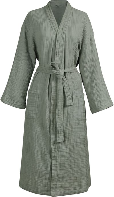 Vtwonen Gentle Embrace Bathrobe Badjas - Saliegroen - S/M