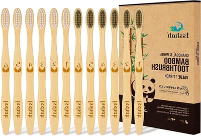 Tandenborstels Bamboe - Milieuvriendelijk Mondverzorging - Dagelijkse Mondhygiëne - Biologisch Afbreekbaar - 4 Stuks - Natuurlijk