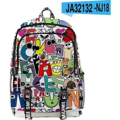 Klassieke Populaire Alfabet Lore Student Schooltassen Unisex 3D Print Oxford Waterdicht Notitieboek Multifunctioneel Reizen Rugzakken