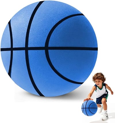 SnelShoppen - Silent Basketball Indoor Mute Ball 9.4 Inch - Lichtgewicht Foam Training Ball - Geluidloze Jumping Basketball voor Binnen en Buiten - Ho