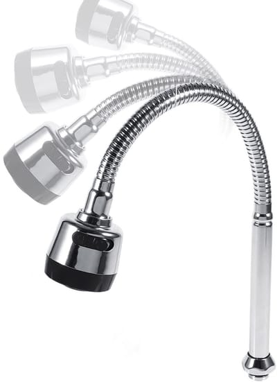 aladdien - Flexibele Keukenkranen - 360° Draaiende RVS Kraan - Waterbesparing - Duurzaam - Modern Design - Ideaal voor Keuken - Chroom - Handige Fun...