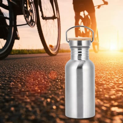 304 Roestvrijstalen Waterfles voor Reizen Buitensporten Kamperen Wandelen Fietsen Type 1 brown