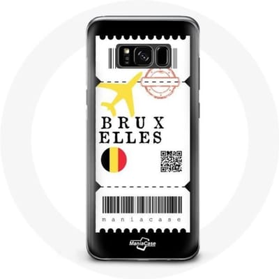 Case voor Samsung Galaxy S8 Vliegticket Brussel België