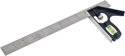 Benson Combinatie winkelhaak - 45 en 90 graden - 300 mm - gehard staal - gietaluminium handvat