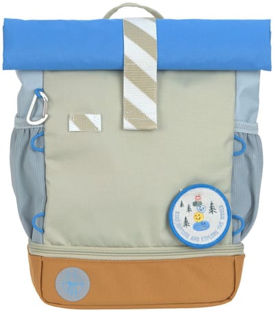 Lässig rugzak voor kinderen Mini Rolltop Backpack - Sunny Explorer Green / Blue kaki