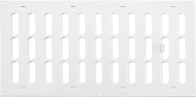 Verstelbaar Ventilatie Rooster Plaatstaal Wit 400x200 mm voor Binnen en Buiten