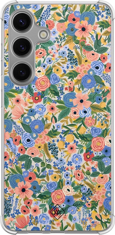 Casimoda® hoesje - Geschikt voor Samsung Galaxy S24 Plus - Blue Gardens - Shockproof case - Extra sterk - TPU/polycarbonaat - Blauw, Transparant