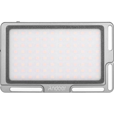 Panneau lumineux vidéo LED Portable, lumière de remplissage pour caméra, batterie intégrée de 2800mAh avec écran OLED gris