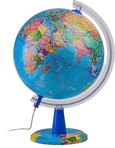 Wereldbol Met Verlichting - Led Lamp Kinderen - Bureaulamp - kinder lamp