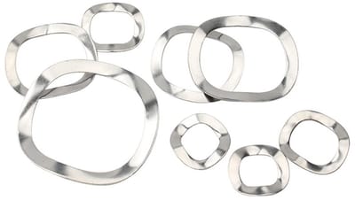 Golfveerring M10x15x3mm van RVS, 100 stuks - Duurzame bevestigingsoplossing voor mechanische toepassingen, anti-corrosie en hoge veerkracht