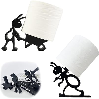 Toiletpapierhouders met mierenmotief, 3D-print, badkamerset, zwarte toiletpapierhouder, grappig en uniek, decoratie voor de