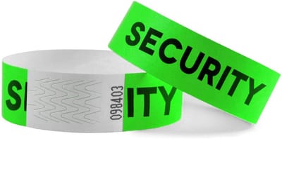 CombiCraft Security Tyrex polsbandjes neon groen - per 100 stuks