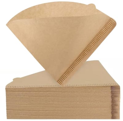 Dailygoods - 100 Count Cone koffiefilters, voor 2-4 kopjes brouwersOngebleekt wegwerpbaar natuurlijk chemisch vrij papier, compatibel met conisch gevormde giet over koffiedruppelaar en druppelkoffiezetapparaat