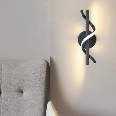 Moderne LED Wandlamp - Minimalistisch Design met LED Profielstrip - Mat Zwart - 30 x 12 x 12 cm