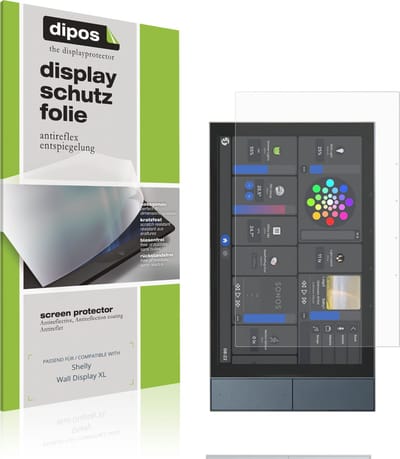dipos – 2x Matte Beschermfolie geschikt voor Shelly Wall Display XL | Krasbestendige & antireflecterende Screenprotector Ultra-Thin