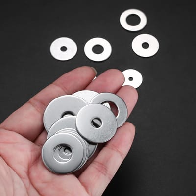 Famanu – Platte sluitringen set 230 stuks roestvrij staal 15 maten M3 tot M12 voor bevestiging en constructiewerk