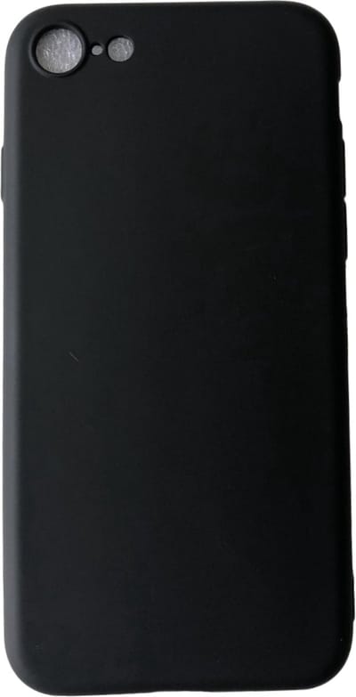 Siliconen back cover case - Geschikt voor iPhone 7/8/ iPhone SE (2020 / 2022) - TPU hoesje - Zwart