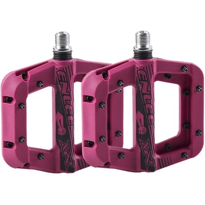 Pédales de vélo de montagne, pédales de vélo antidérapantes, légères, en fibre de nylon, pour vélo violet