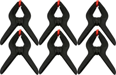 Benson Zeilklemmen/veerklemmen - 6x - kunststof - 22 cm - lijmklemmen met gekartelde kaken