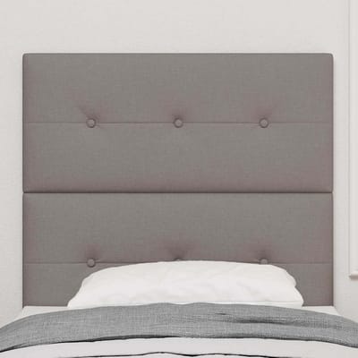 vidaXL LED Hoofdbord met LED-stripverlichting Taupe 80 cm Stof