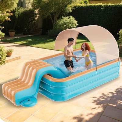 Opblaasbare Waterglijbaan - Waterspeelgoed Zwembad - Zomerse Waterpret - Kindvriendelijk Ontwerp - 175 x 105 x 75 cm - Oranje
