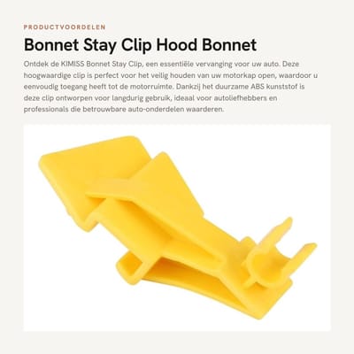 Dailygoods- Bonnet Clip Eenvoudig te Installeren - Klem - Verbinding - Hoogwaardig Materiaal - Duurzaam - Vervangt OEM-nummer 1763358/1583474 - Motorkapclip