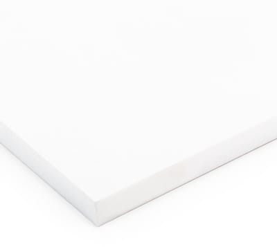 Rubbermagazijn - PTFE plaat - Wit - Afmeting 600x600mm - Dikte 15mm - Kunststof plaat - CNC - Frezen - Waterjet -