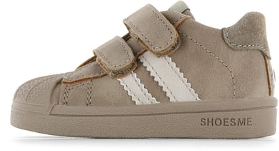 Shoesme Beige Sneakertje Met Stootneus - Sneakers Kinderen - Unisex - Taupe - Microleer - Maat 24
