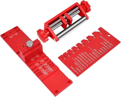 Beitel Slijpgeleider - Houtbewerking Gereedschap - Scherp Houden - Verstelbare Hoekmeter - 14 x 5 x 6 cm - Rood