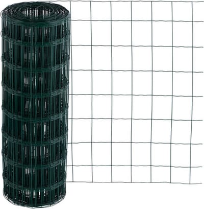 Tuingaas Rol 25m 100cm hoog - 100x75mm maaswijdte 2.1mm draaddikte - groen geplastificeerd