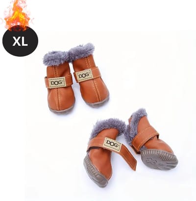 Nivard Hondenschoenen Pootbeschermer - Hondenschoenen - 4 Stuks - Hondenschoentjes - Pootbescherming Hond - Waterbestendig - Antislip - Koffie - XL