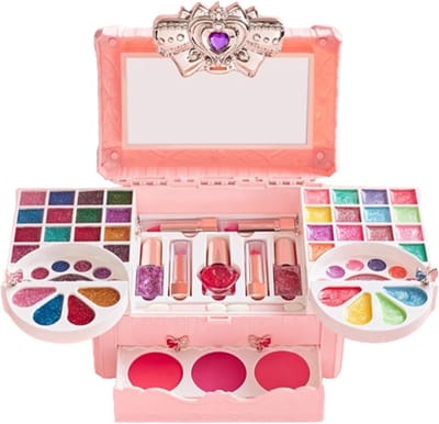 Kinder Schmink Set - Speel Make-up - Fantasie Spel - Inclusief Opbergdoos - 18 x 17 x 14 cm